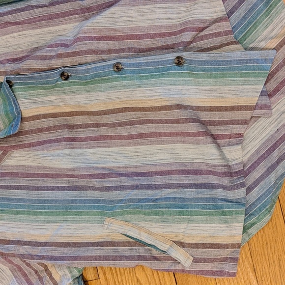 LAMB brand asymmetrical striped button top - Picture 4 of 6